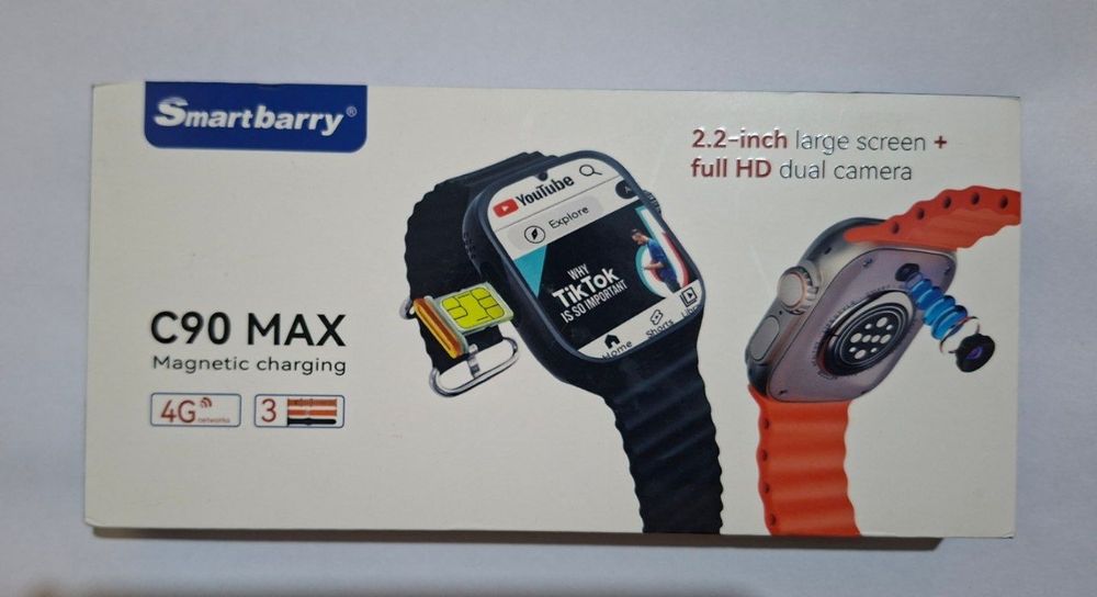 Smart soat C90 Max  korobka dokumeti ozida