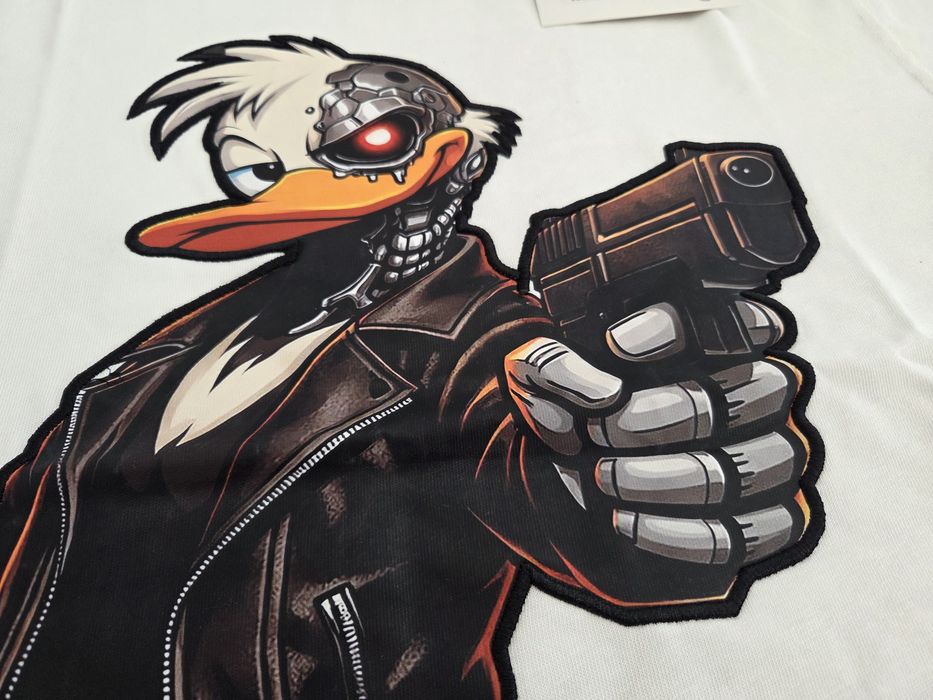 Tricou alb Iceladon cu Donald Duck terminator