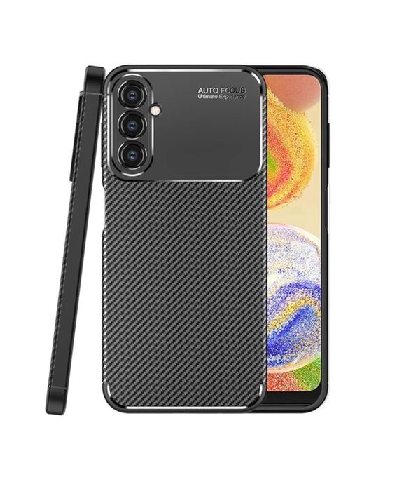 Samsung S20 S21 S23 S24 FE - Husa Silicon Type Carbon Neagra