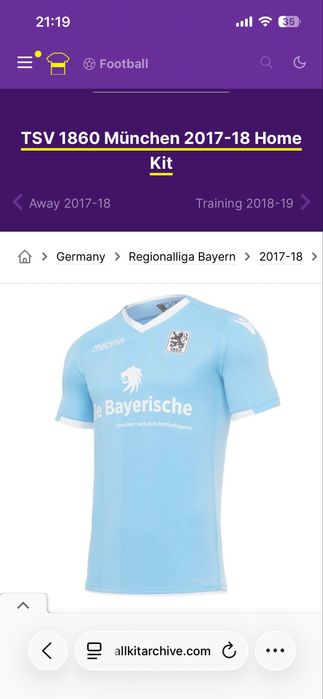 Tricou original Munchen 1860 raritate