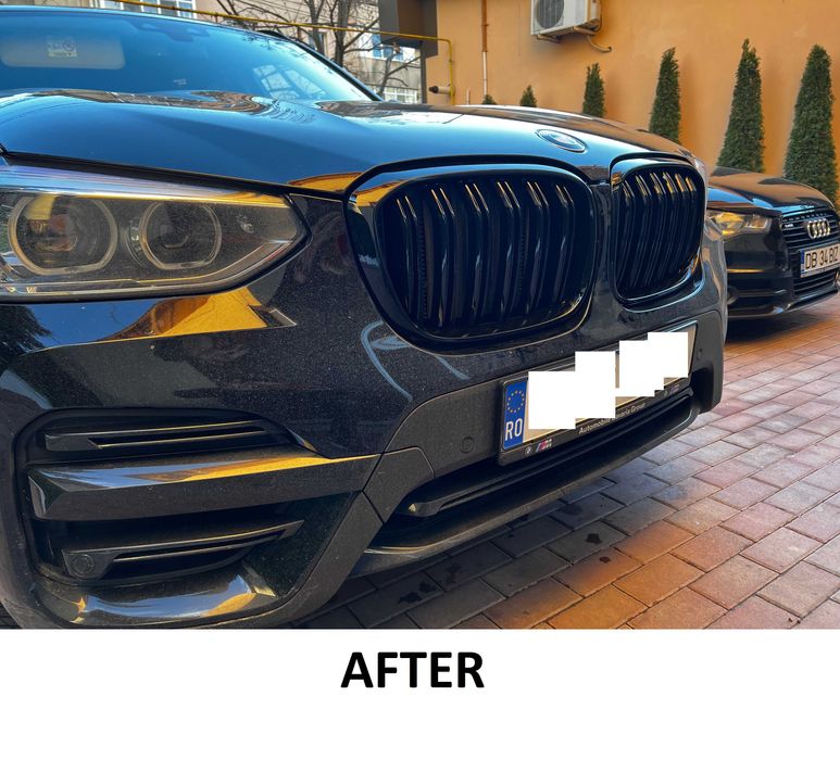 Grile Duble Centrale Negru Lucios BMW X4 G02 2018+ Grile Active