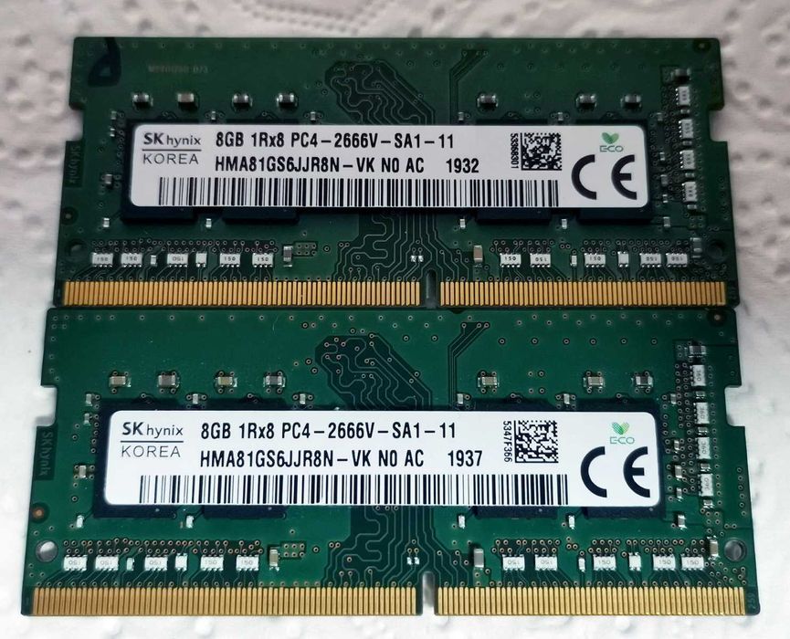 памет RAМ SODIMM 2x 8Gb (16Gb) DDR4 2666 CL19, 260 pin, 1.2v