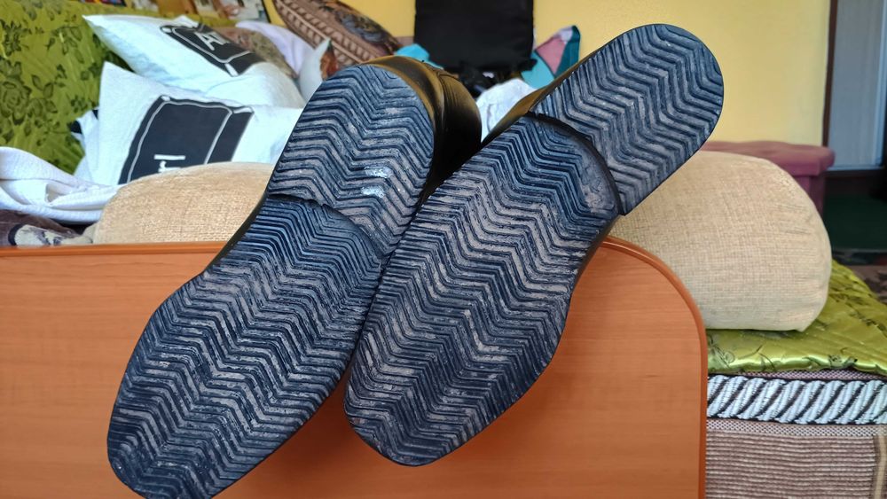 Cizme piele retro barbati - posibil serie militie, militare + calapod lemn originale, stare buna, REDUCERE