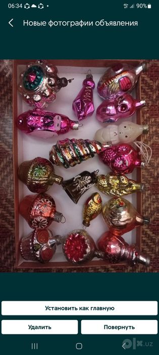 СССР ёлочные игрушки в большом количестве.