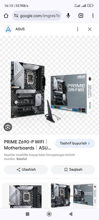 ASUS Z 690P preim sotiladi  yoki obmen   tel orqali gaplashamiz