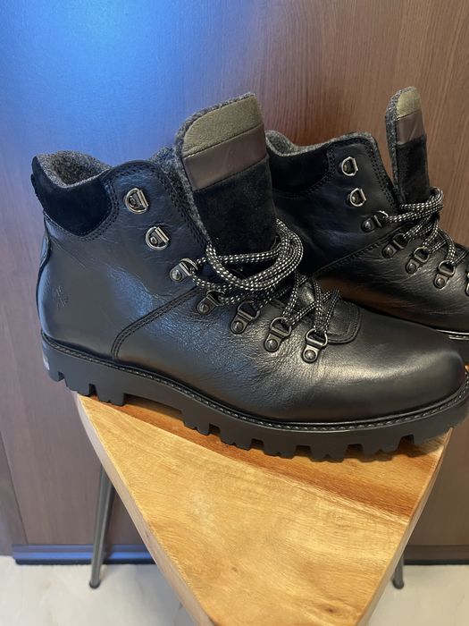 Зимни дебели кожени боти