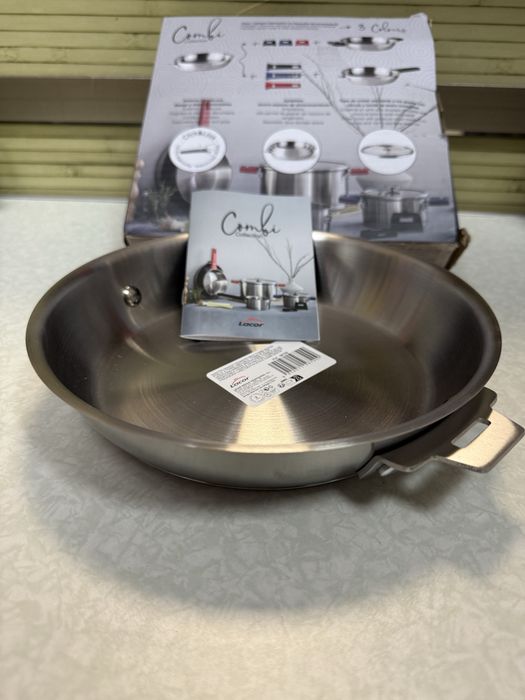 Подвижен комбиниран тиган от неръждаема стомана 20 см