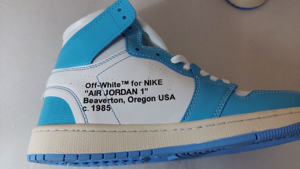 Jordan 1 off-white unc sneakers adidasi nike 42