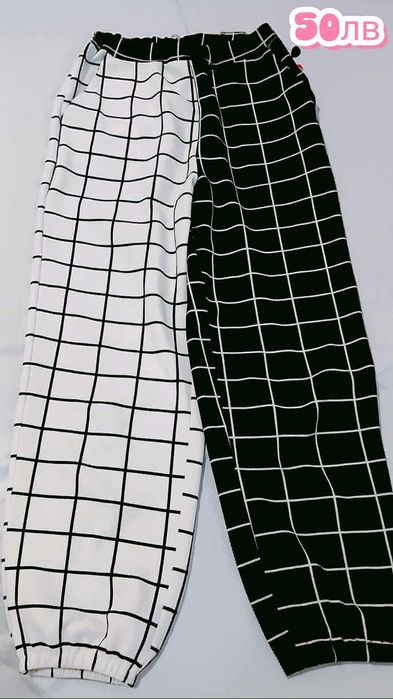 Арт принт панталон цвят Бургунди внос от Венеция Италия