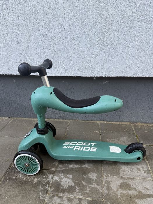 Trotinetă convertibilă Scoot & Ride – verde