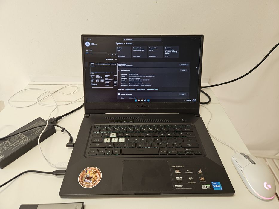 Display ASUS TUF DASH FX516PC 15.6" 1080p FULLHD 144HZ