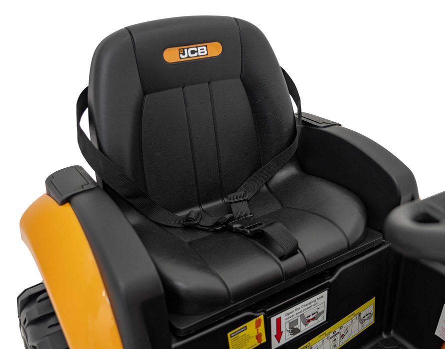 Tractor electric pentru copii cu cupa manuala JCB (0960) Galben