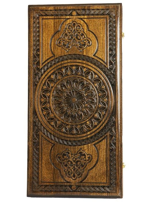 Joc de sah si table din lemn masiv gravat manual Cora 11004B