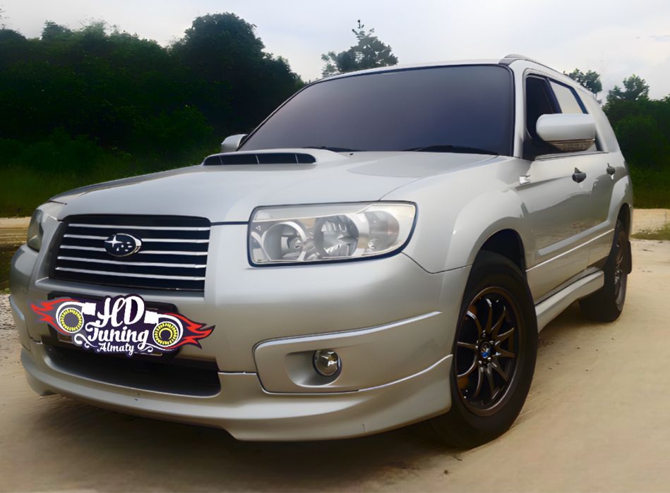 Губа Aero на передний бампер Subaru Forester SG Рестайлинг