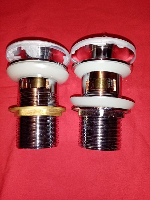 2 бр. Сифон за мивка с преливник с клапан