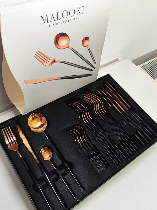 Set tacâmuri nou – 24 piese, inox – elegant - calitate premium