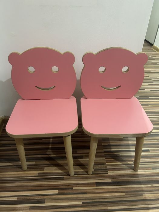 Set masa lemn+ 2 scaune pentru copii