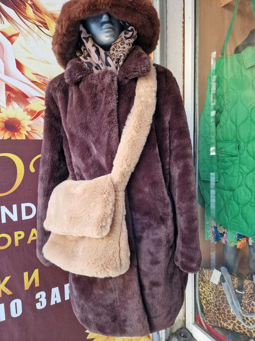 Дамско палто шоколад