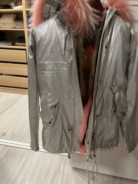 Парка с елече от естествен косъм (лисица)