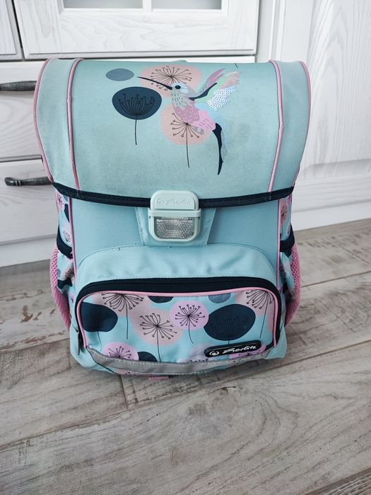 Ученическа раница Herlitz Loop Plus Hummingbird, Светло синя