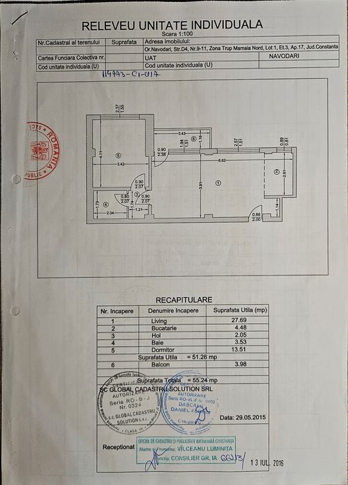 Mamaia Nord zona Alezzi Beach ap 2 camere 55 mp și loc de parcare