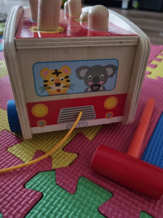 Jucarie Autobuz de lemncu ciocan