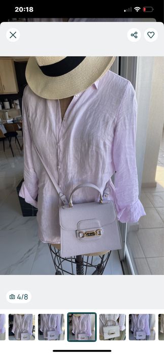 Чанта Pinko естествена кожа