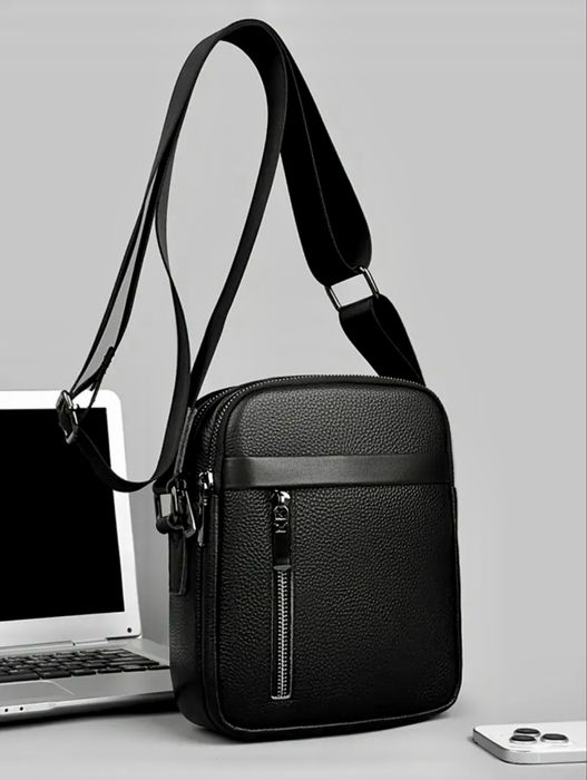 Мъжка кожена чанта с голяма вместимост/Елегантна и Стилна -10%Промоция