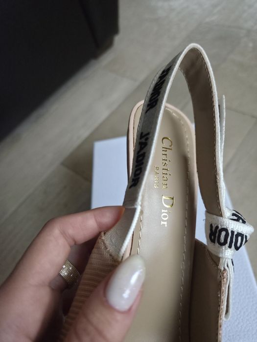 Dior J'Adior Slingback Pump Nude Technical Fabric