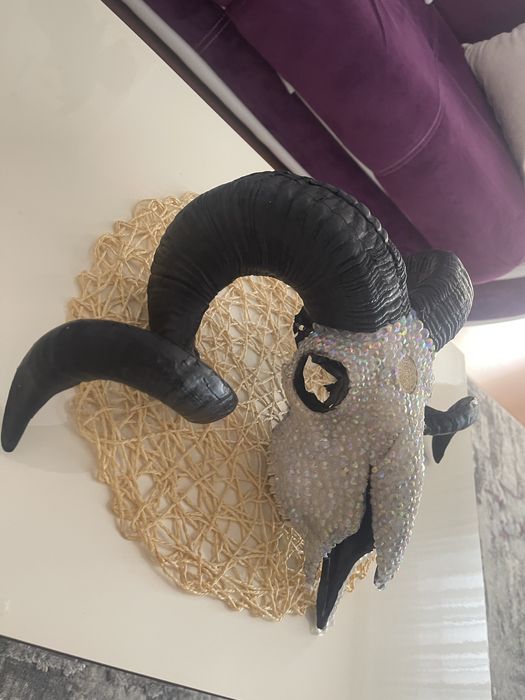 Vand decoratiune interioara din cap de berbec LUCRATA MANUAL