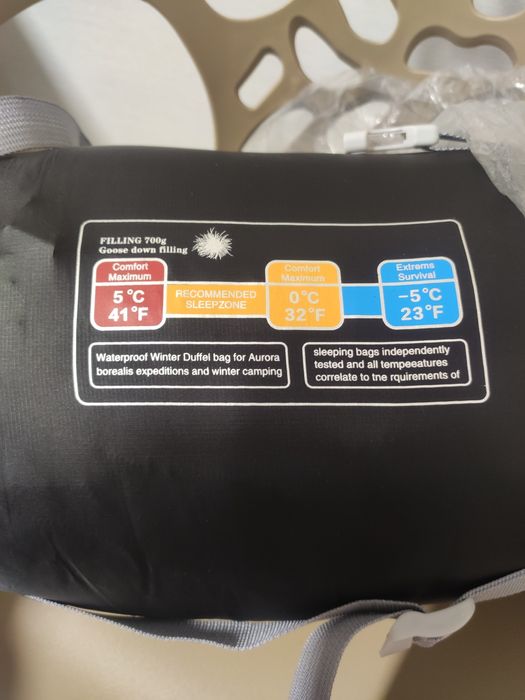 Пуховый спальный мешок