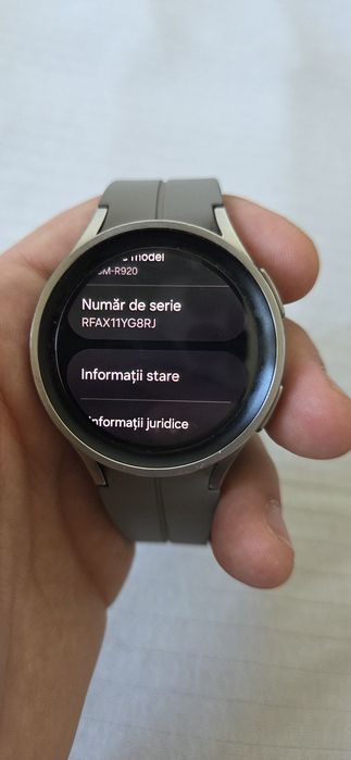 Samsung Galaxy Watch 5 Pro 45mm Titanium Gray – Pachet complet, stare impecabilă