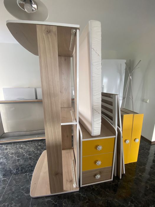 Бебешко легло 110х62 с матрак. 3в1 транформатор