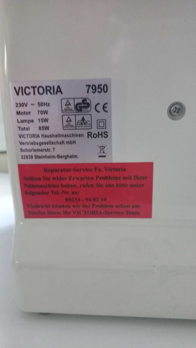 Masina de cusut VICTORIA model 7950 Superautomatic