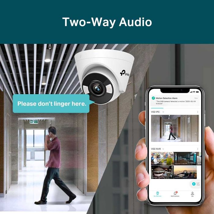 TP-Link VIGI C450(2.8mm)4MP Turret камера с цветным ночным видением1.4