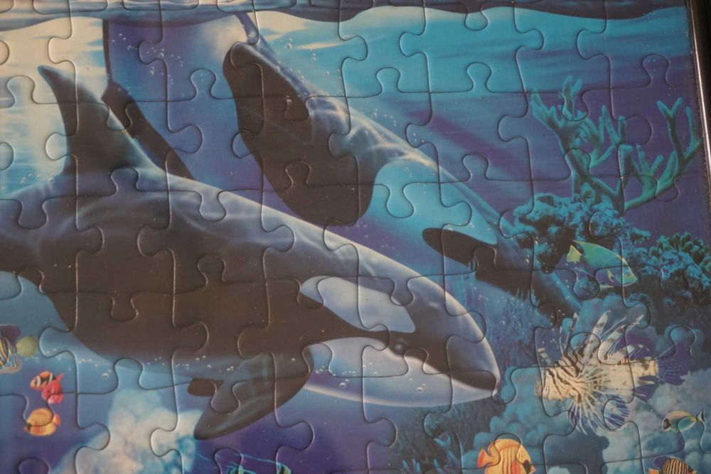 Imagine puzzle cu tematică marină (204 piese, cu cadru)