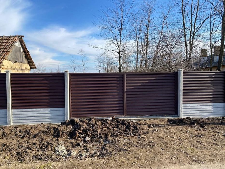 Garduri si porti din sipca metalica, panou stil jaluzele, tabla, plasa