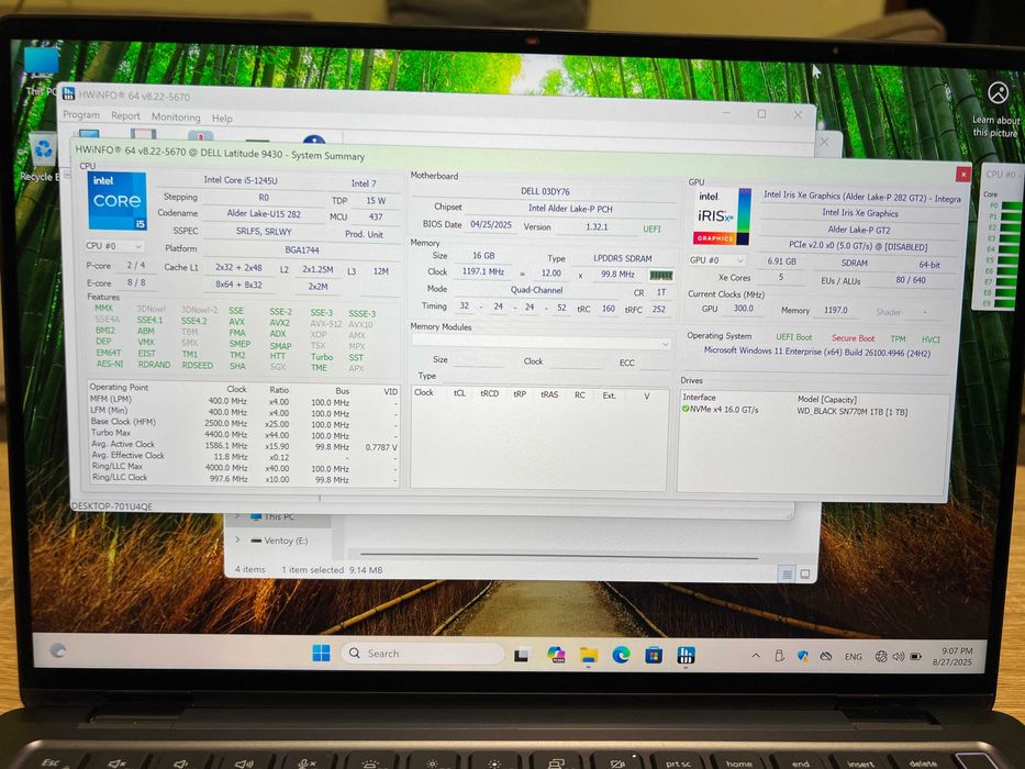 Dell Latitude 9430 2 in 1, 14" QHD+, i5 1245U, 16Gb, SSD 1TB