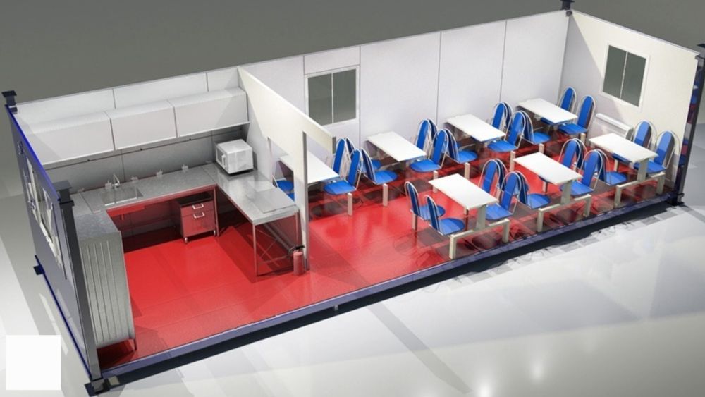 Столовая  из контейнеров 40ф