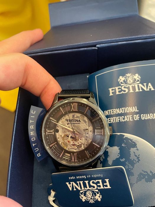 skeleton watch festina