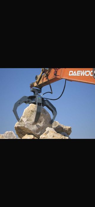 Graifer Hidraulic  Piatră - 4 Brațe / marca Idrobenne (ITA)- POM 4/550-p  (fără rotitor)   (nou/0 ore) + Adaptor pendular nou excavator  46 to