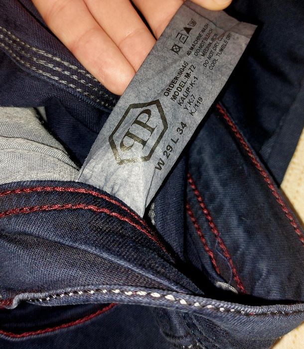 Philipp Plein Skull Skinny Jeans W29 Men Authentic Dark Blue Designer