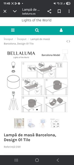 Lampă de masă Barcelona