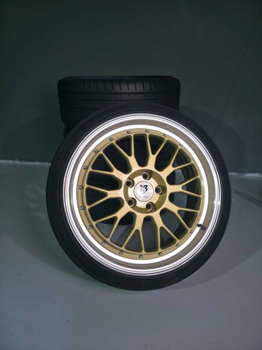 4 ROTI JANTE + Anvelope VARA - 225/35/19 - 5x112 8.5J ET 45 - MBD Desing - VW Golf Passat Scirocco / Mercedes / BMW / Skoda Cupra CA NOI