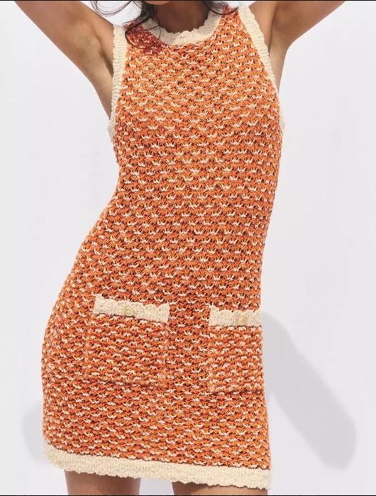 Рокля ZARA, knitted dress, размер М