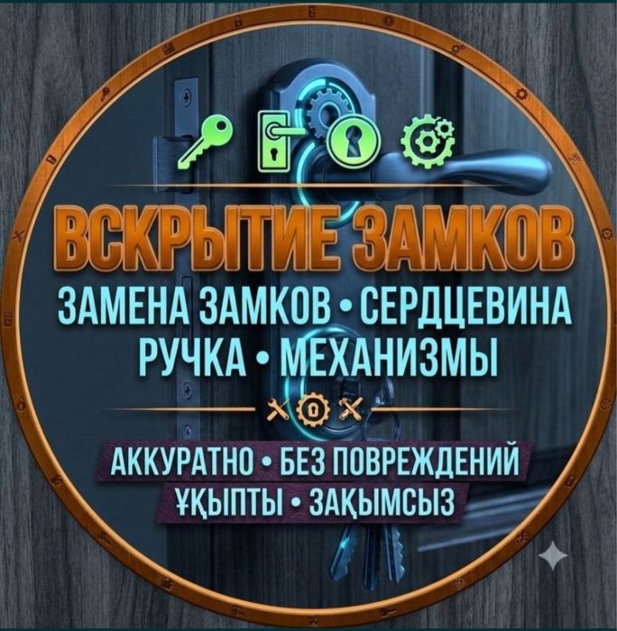 Есік ашу вскрытия Взлом замок есік бузбай ашамыз Шымкент 24/7