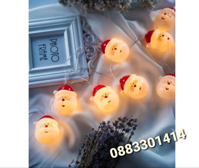 Коледни лампички Украса Дядо Коледа