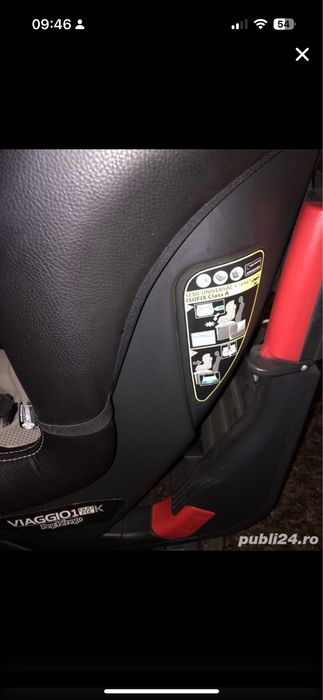 Scaun auto Peg Perego Viaggio 1 Duo-Fix K, 9 - 18 kg, Pearl Grey