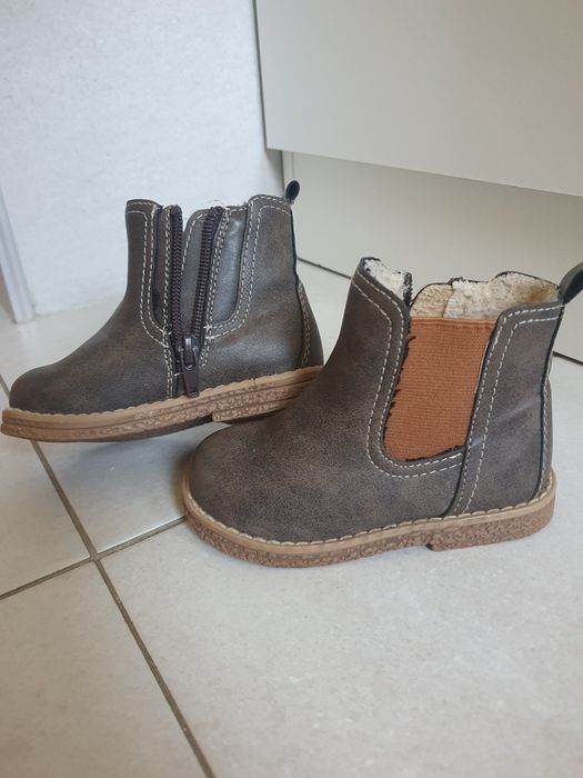 Ghete ghetute botine copii piele maro marimea 21