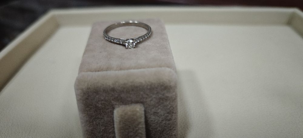 Inel aur 14k logodna SAVICKI DIAMANT natural 0.17ct(r)